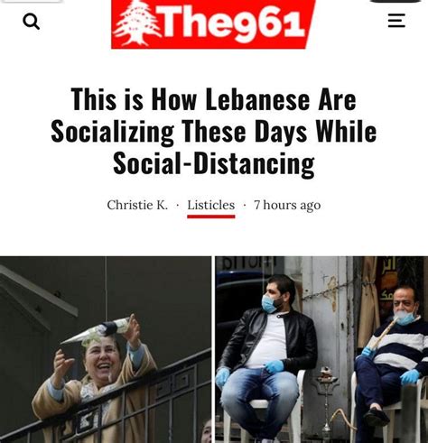 The961 This Is How Lebanese Are Socializing These Days While Social Distancing Social Distance