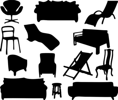 Furniture Silhouettes Public Domain Vectors