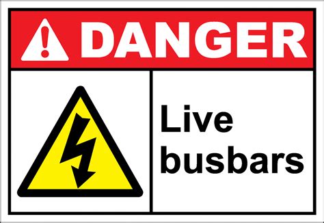 Danger Sign Live Busbars Safetykore