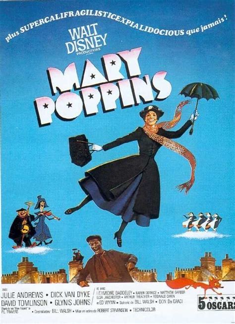 Mary Poppins 1964 Mary Poppins Film Comédie Affiche Film