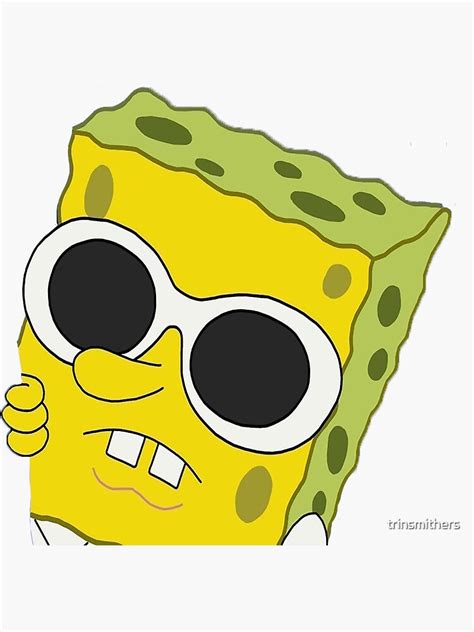 Clout Spongebob Sticker By Trinsmithers Redbubble