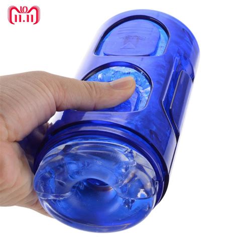 Crystal Masturbator Cupstrong Suction Pocket Pussy Toys Men Aircraft Cup Delay Spray Time