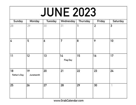 June 2023 Calendar With Holidays Editable World Imagesee