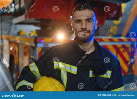 Firefighter Rests After Fighting A House Fire Stock Photo Image Of