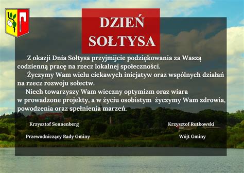 Mnóstwo pomysłów, zapał, chęć wprowadzania zmian i nagle zderzenie ze ścianą. Dzień Sołtysa - Gmina Białośliwie