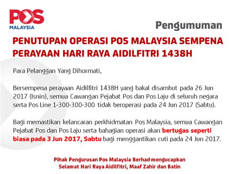 .: SuMiJellY Weblog:.: Waktu Operasi Pejabat Pos sepanjang ...