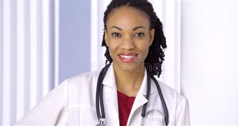 African Woman Doctor Smiling Stock Image Image Of Clean Modern 46737439