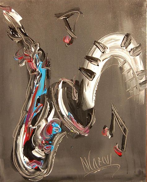 Saxophone Painting By Mark Kazav Fine Art America