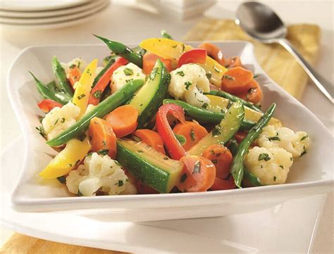 Steamed Vegetables With Herb Stir Ins
