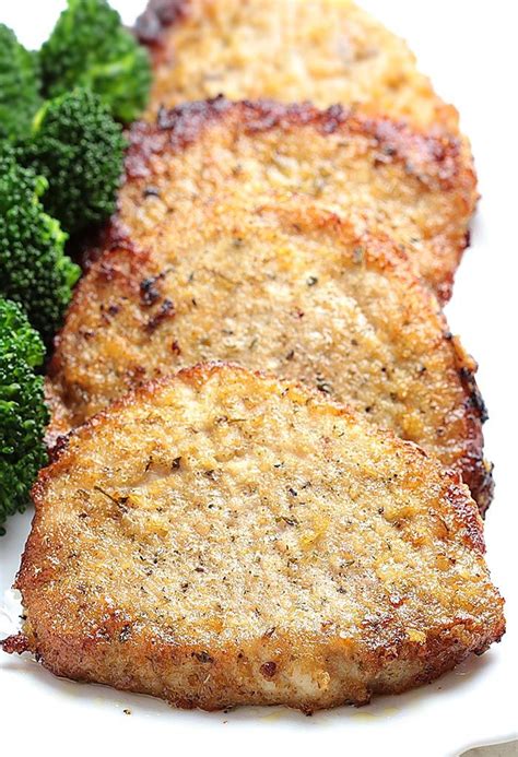 This will help prevent your meat from drying out. Baked Garlic Parmesan Pork Chops | Pork chop recipes baked ...