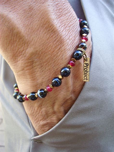 Mens Minimalist Fortune Love Protection Bracelet With Etsy