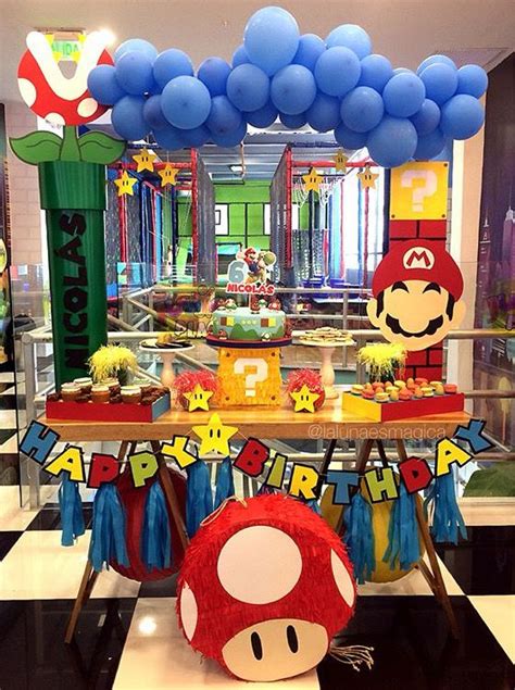 Decoracion Moderna Para Cumpleaños De Mario Bros Baby Ideas Para Fiestas