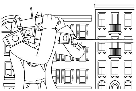 titan cameraman coloring page to print free printable coloring pages