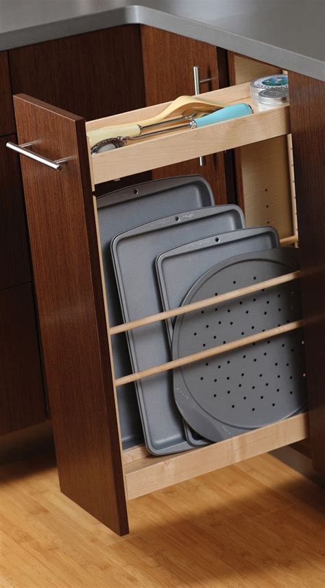 Tray Pull Out Cabinet From Dura Supreme Cabinetry Storing Trays