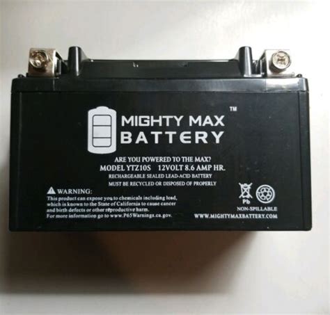 Mighty Max Ytz10s 12v 86ah 190cca Sla Battery Free Shipping Ebay