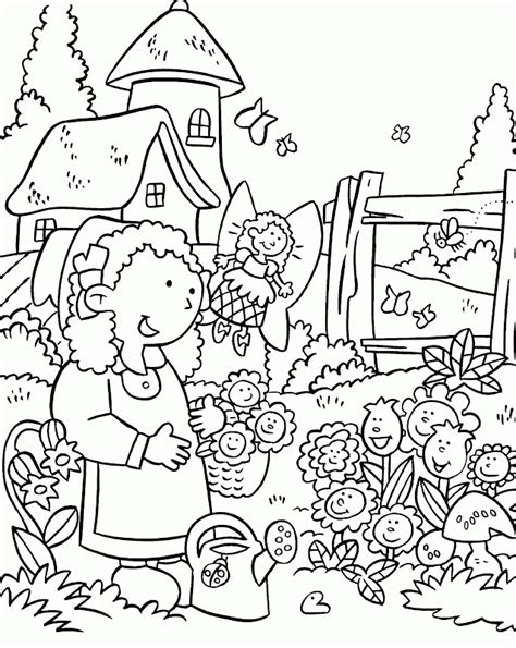 Garden Coloring Pages Printable Coloring Home