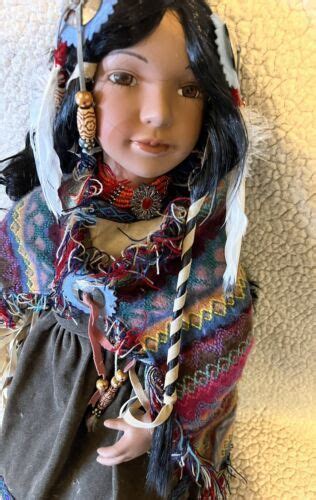 Native American Indian Girl Porcelain Doll 4642283840