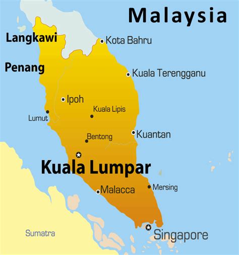 Kuala Lumpur Malaysia World Map