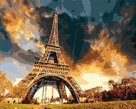 Eiffel Tower Paint By Numbers Numeral Paint Kit