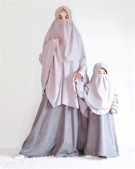 26 Setelen Model Gamis Couple Ibu Dan Anak Modis Hijabtuts Niqab