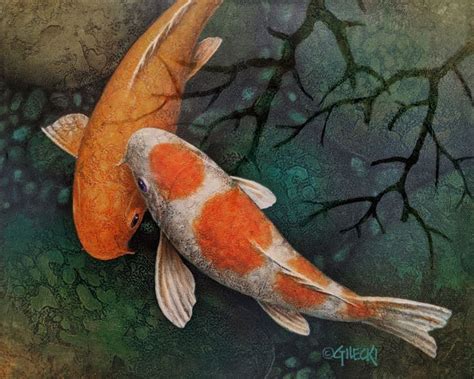 Terry Gilecki Artist Original Koi Fish Paintings White Rock Gallery