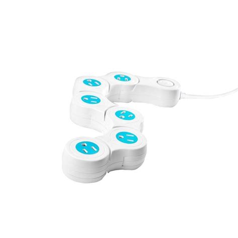 Quirky Pivot Power Adjustable White Electrical Power Strip Pvp 1 Wht