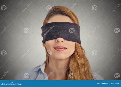 Woman Blindfolded Royalty Free Stock Image 56866138