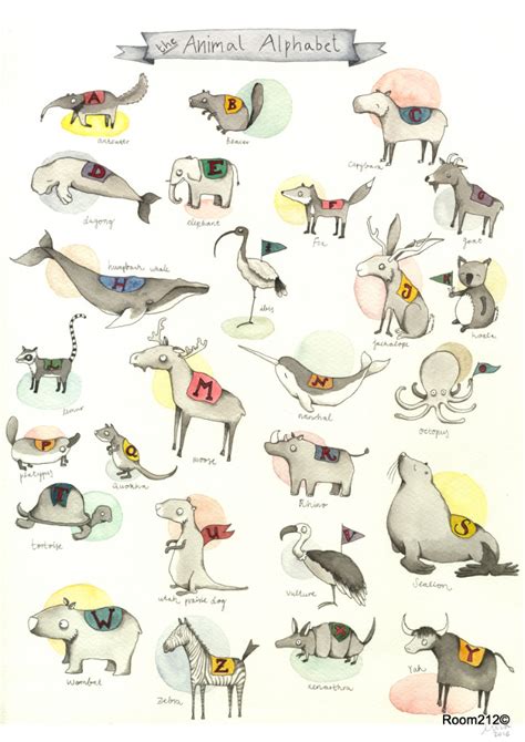 Animal Alphabet Print Lina Lofstrand Room 212