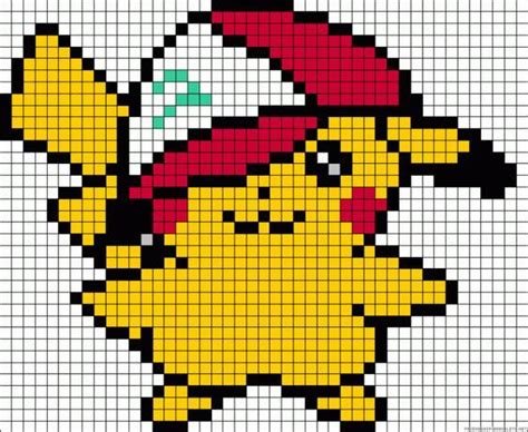Imprimez les dessins grille pixel vierge a imprimer à colorier gratuitement. pikachu-grille-gratuite-modeles-casquette-hama-perles ...