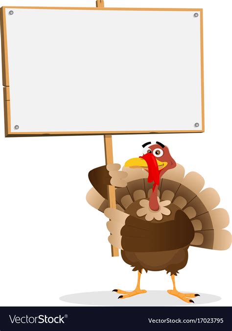 Thanksgiving Turkey Sign Royalty Free Vector Image