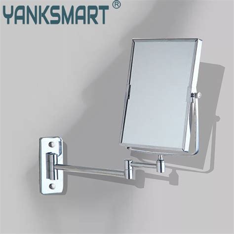 Aluminum construction and steel backboard, it is sturdy and durable. Extendable Folding Make Up Mirror Bathroom 1x 3x magnify ...