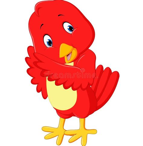 Funny Red Bird Illustration Stock Illustrations 13004 Funny Red Bird
