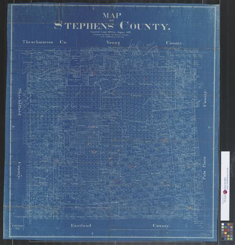 Map Of Stephens County The Portal To Texas History