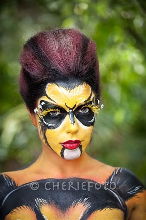 Макияж осса Bee Face Paint Bee Makeup Diy Halloween Costumes