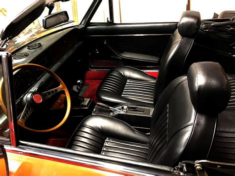 Fiat 124 Spider Front And Rear Seat Black Upholstery Kit 1966 78