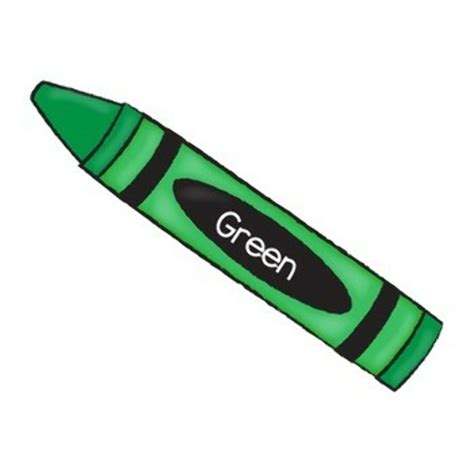 Green Crayon Coloring Page