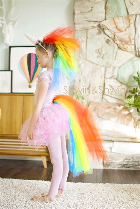 Diy Rainbow Unicorn Costume Shwin And Shwin