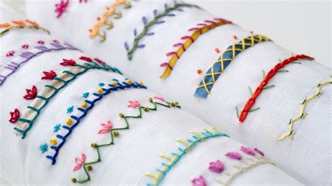 14 Hand Embroidery Borders For Beginners Basic Embroidery Stitches