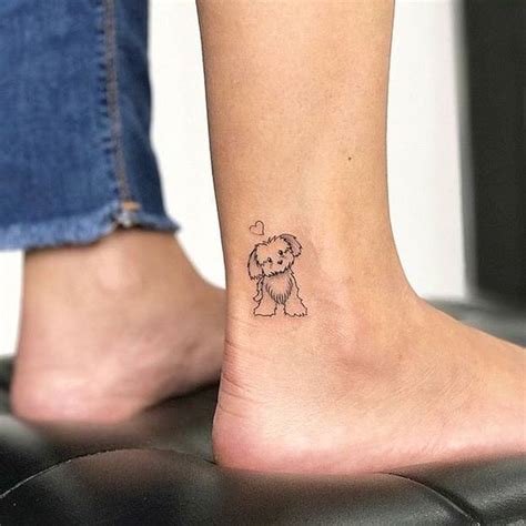 37 Awesome Dog Tattoos Any Yorkie Lover Will Love Small Dog Tattoos