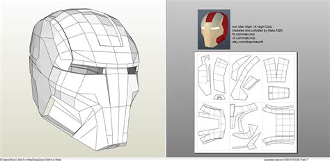 How to make an easy paper iron man hand. Iron Man - Mark 16 Helmet +FOAM+ - Pepakura.eu