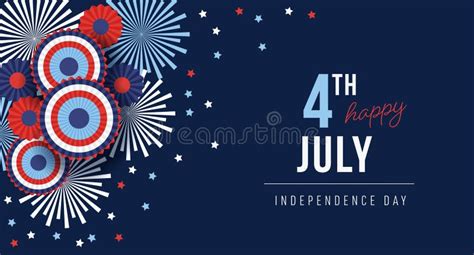 Happy Independence Day 4th July National Holiday Festive Greeting