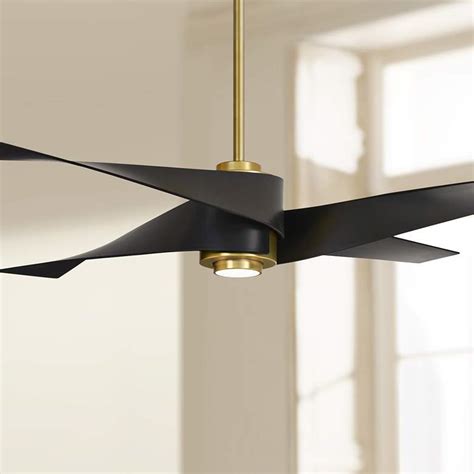 Need help with your ceiling fan? 64" Minka Aire Artemis IV Soft Brass DC Ceiling Fan ...