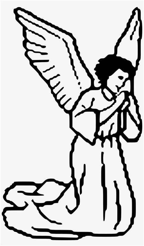 Angel Kneeling Clip Art At Clker Guardian Angel Angel Drawing
