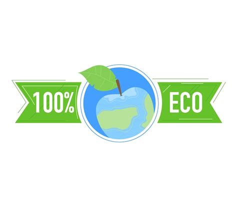 R Tulo Ecol Gico Verde Folha E Globo Eco Badge Vetor Tem Tico