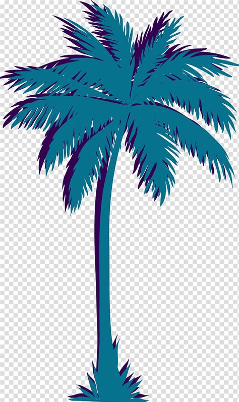 Vaporwave Palm Tree Palm Trees Coconut Aesthetics Drawing Arecales