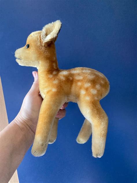 Small Soft Toy Fawn Unmarked In The Style Of Steiff Circa Etsy