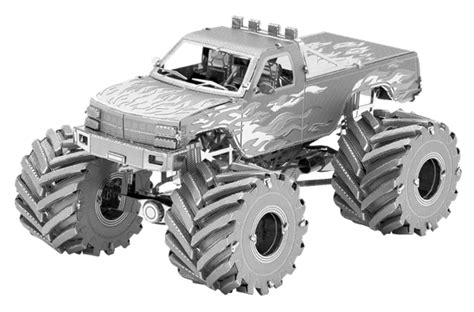 Metal Earth Monster Truck Flames Edition Innovatoys