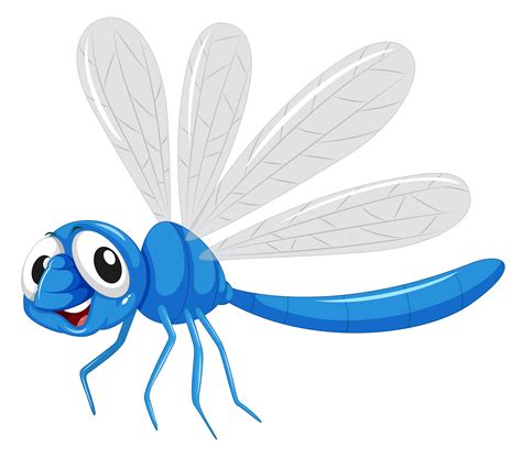 A Blue Dragonfly Character 474711 Vector Art At Vecteezy