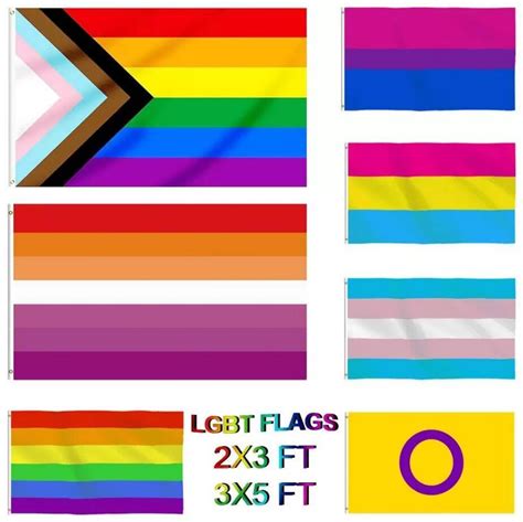 Dhl Gay Flags X Cm Rainbow Things Pride Bisexual Lesbian Pansexual