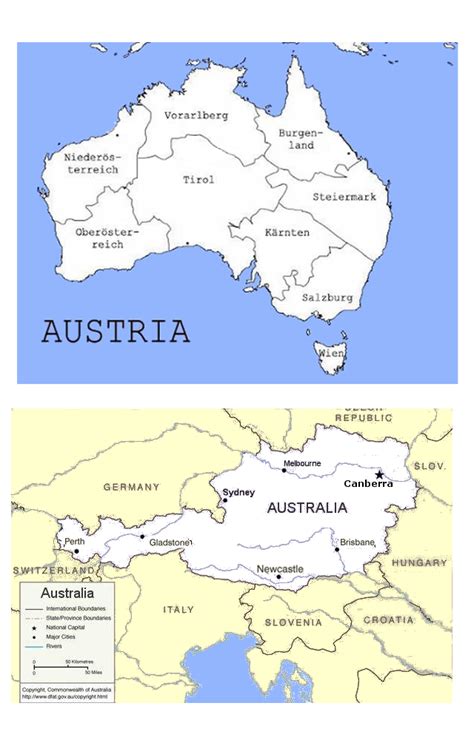 For this ultimative comparison we took a close look at both of them and here you will find the result. Austria vs Australia - it can be so confusing... : MapPorn